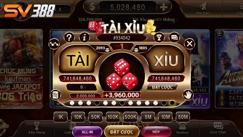 Tài xỉu online SV388: Tỷ lệ thắng cao, giao diện đẹp mắt - SLOT68.MOBI